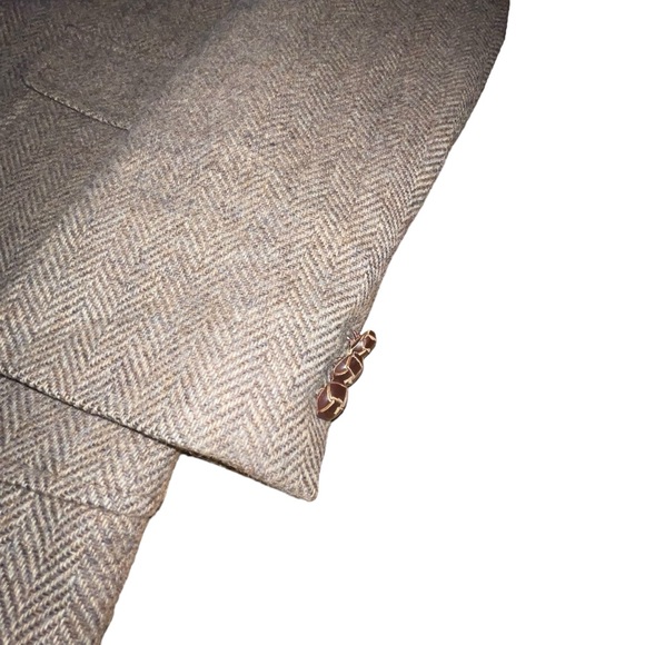 Imperial By Haggar Men’s Spots Jacket Blazer Sports Coat 100% Wool Tan/Brn VTG - Picture 2 of 6